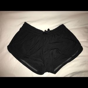 Lululemon shorts with tie and mesh detail on side